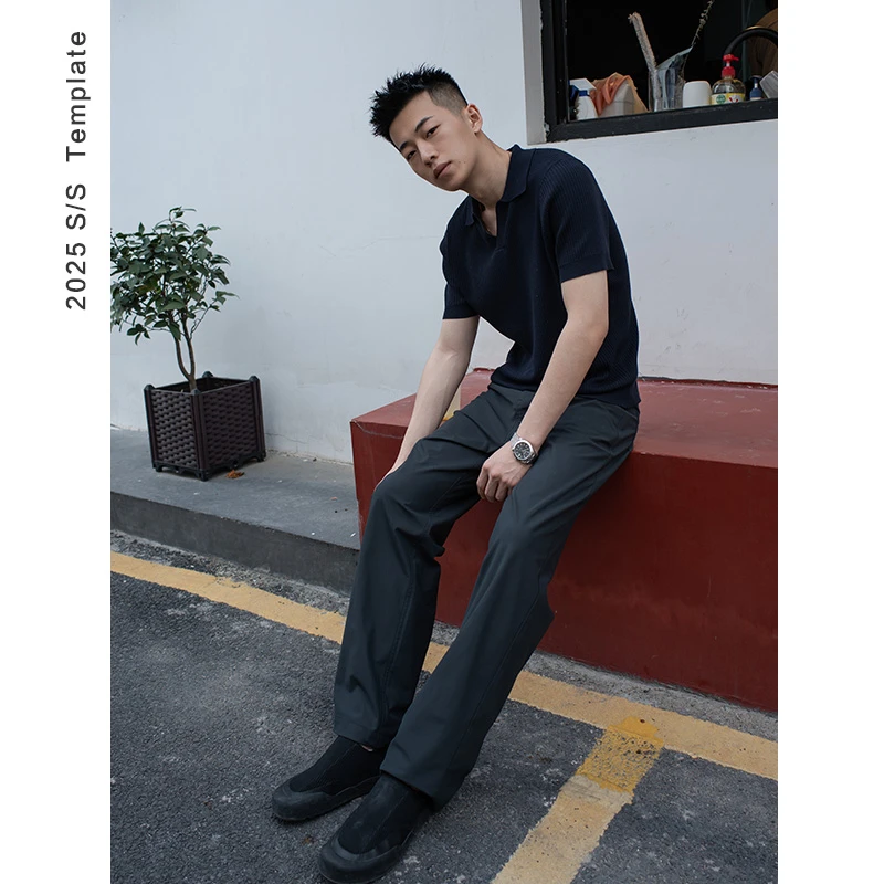 79K 25ss时尚高级感垂感宽松直筒休闲长裤西裤男