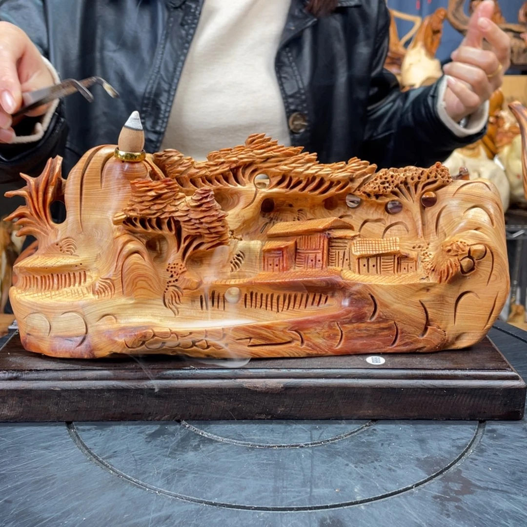 柏木（崖柏）山水倒流香送两盒香