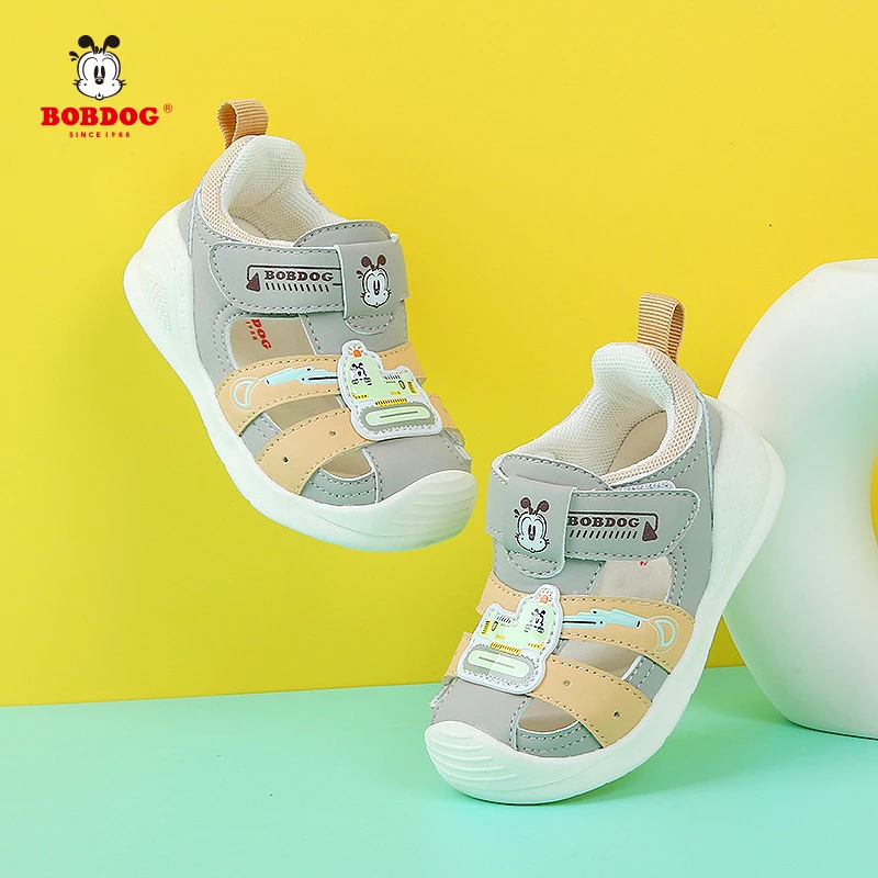 巴布豆小童鞋运动学步鞋网面休闲鞋子夏季防踢透气女童机能学步鞋