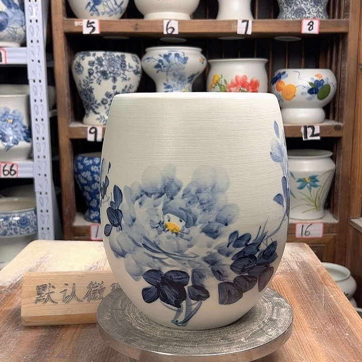 陶但盆兰兰牡丹陶瓷