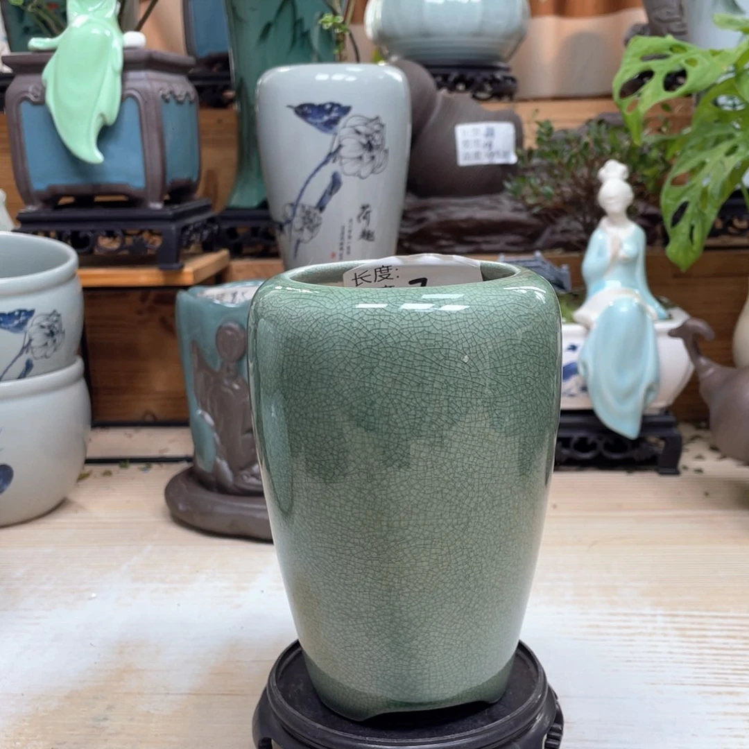 紫砂花盆陶瓷艺术花盆陶瓷