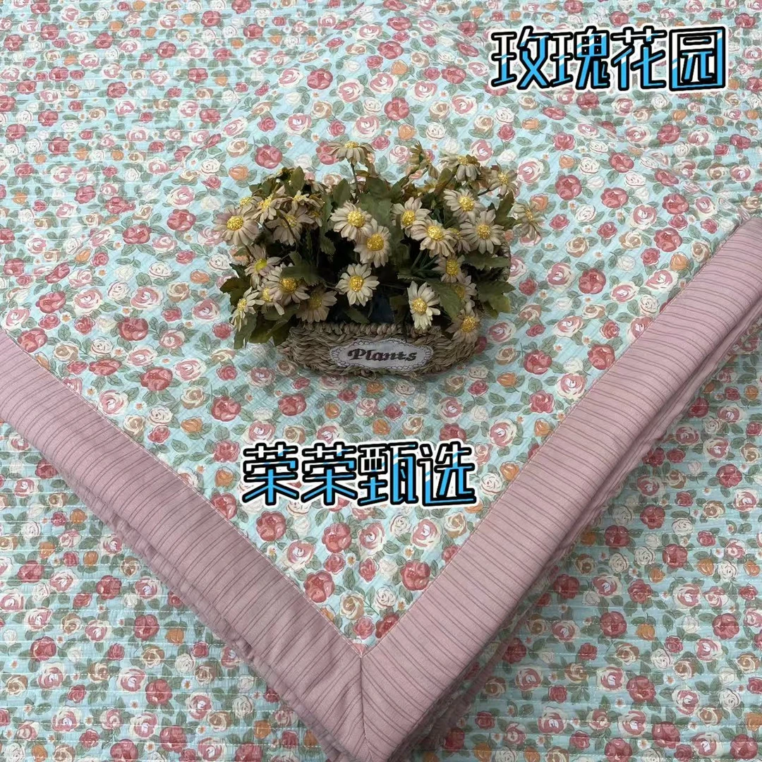 520上新-玫瑰花园-皱皱纱夏被可机洗夏凉被柔软亲肤空调被