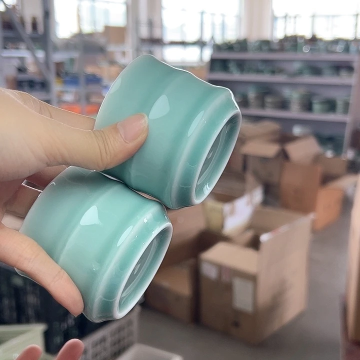 龙泉云间青瓷小米茶器