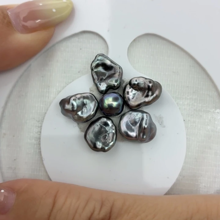 海水珍珠裸珠海水珍珠炫彩大溪地keshi裸珠