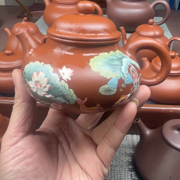 朱泥茶壶?****^原矿生沙朱泥350cc容天