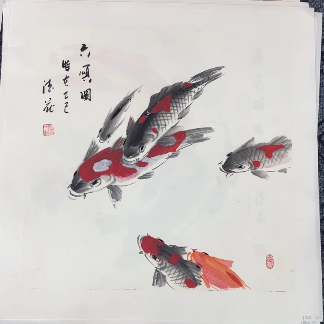 国画三尺斗方花鸟m