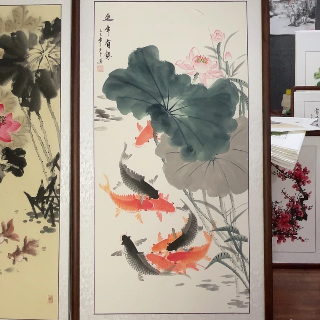 国画带框尺寸63*123厘米