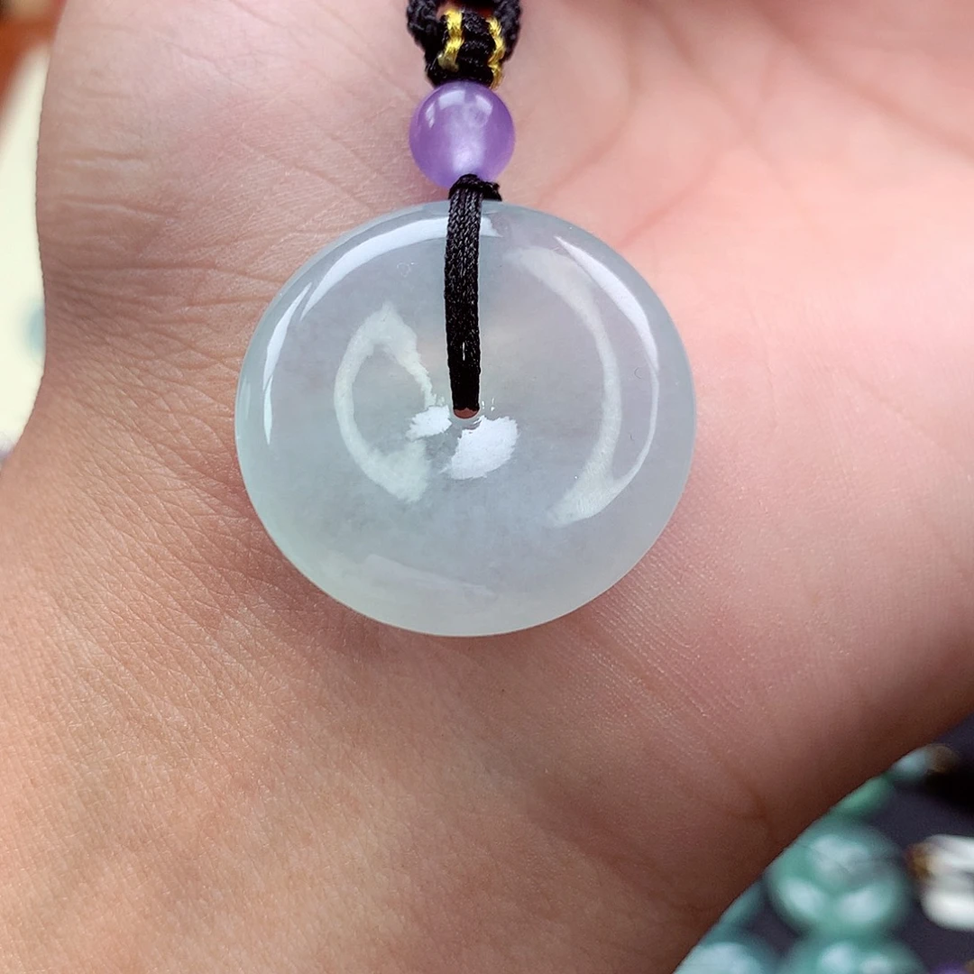 翡翠未镶嵌颈饰25 尺寸27-5.7