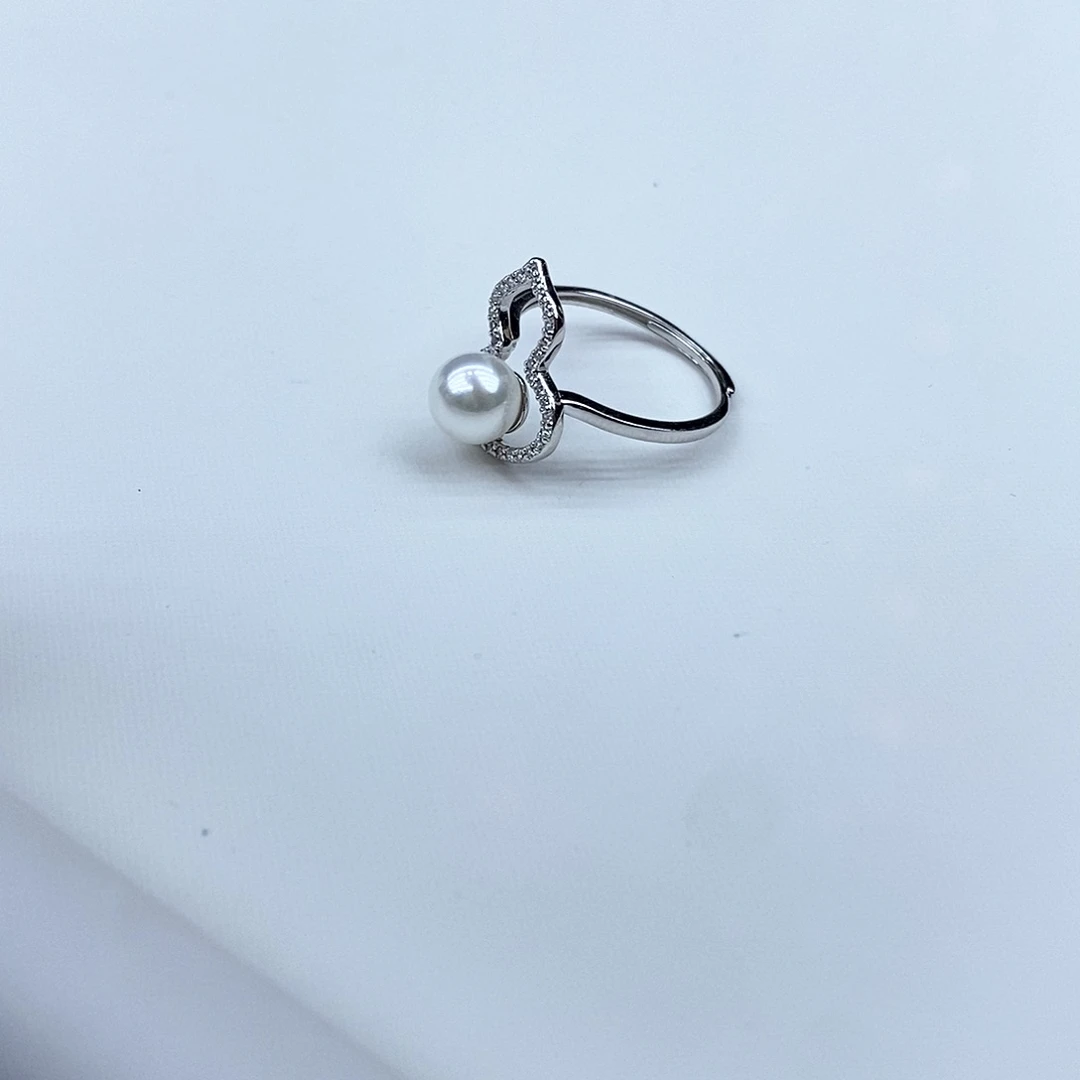 海水珍珠戒指银S925镶嵌