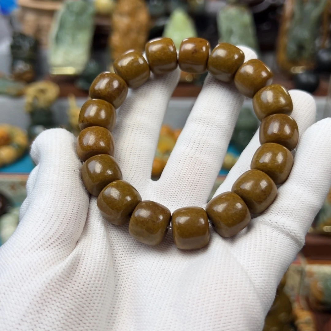 别***恙岫岩河磨玉（透闪石质玉）未镶嵌手串