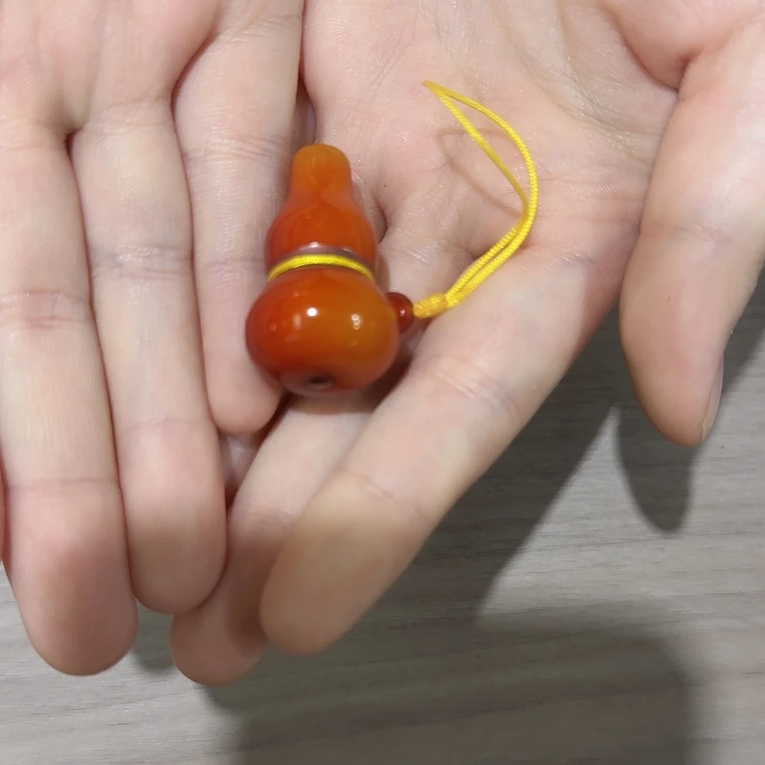 玛瑙/玉髓未镶嵌吊坠(赠链)玛瑙葫芦