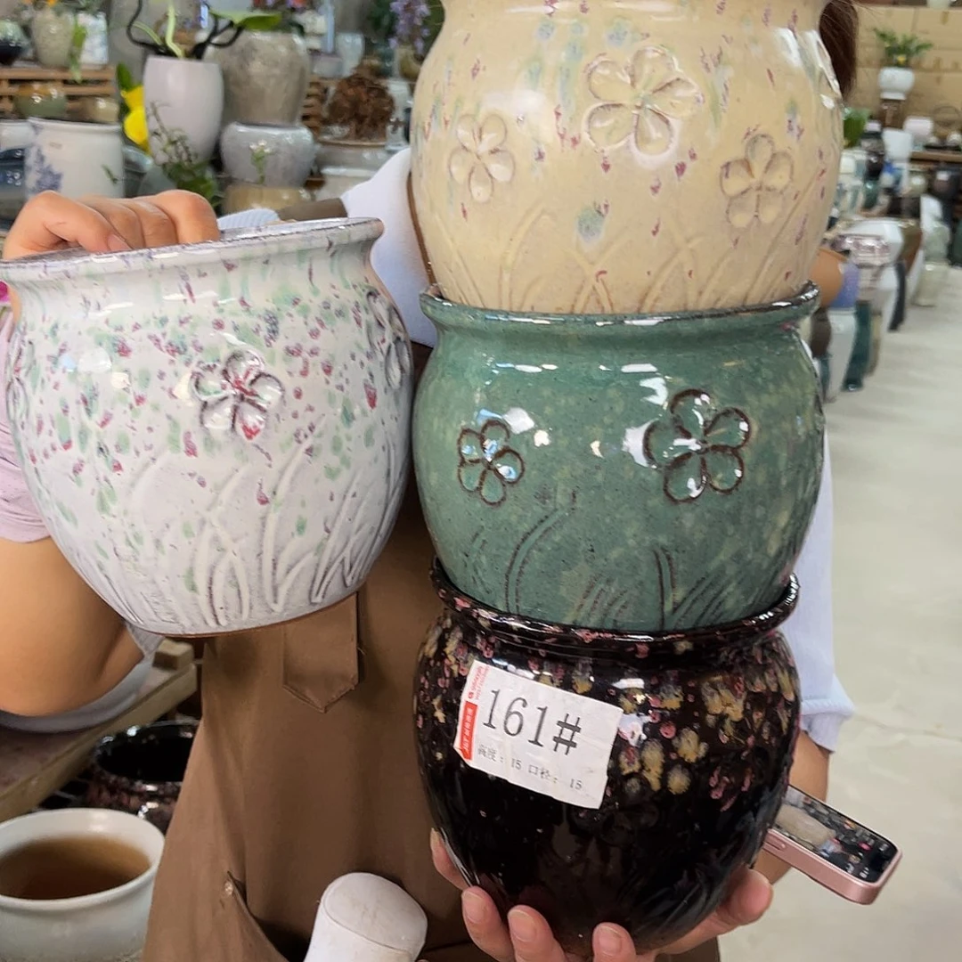 紫砂花盆高度15口径15厘米