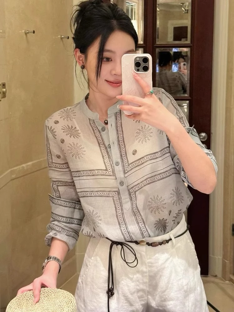 超好看独特漂亮高级感轻奢减龄洋气衬衫女2025年夏季新款上衣小衫