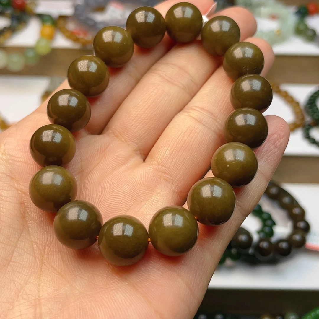 和田玉（糖玉）手串卡12未镶嵌