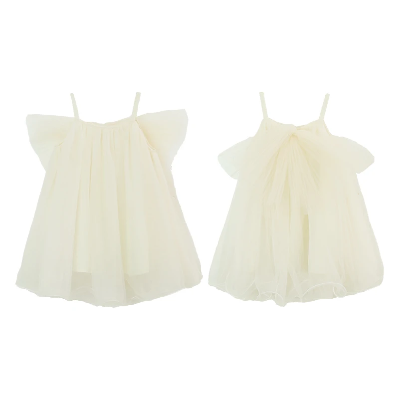 小O宝Okids童装 夏季凉爽纱纱裙，女宝宝蝴蝶结连衣裙 YPX324092