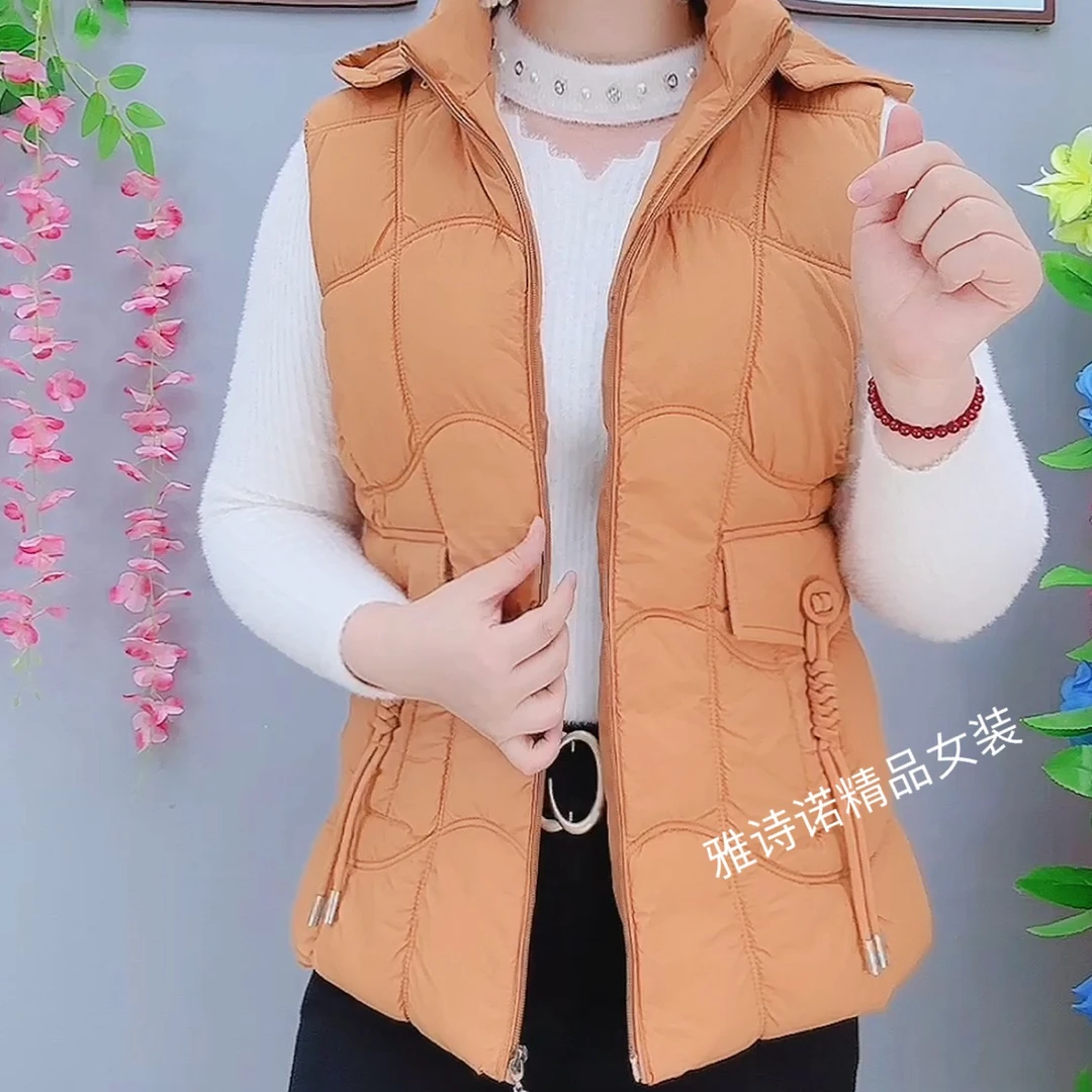 冬季新款气质修身棉马甲2025新款时尚可拆卸帽设计感保暖坎肩上衣