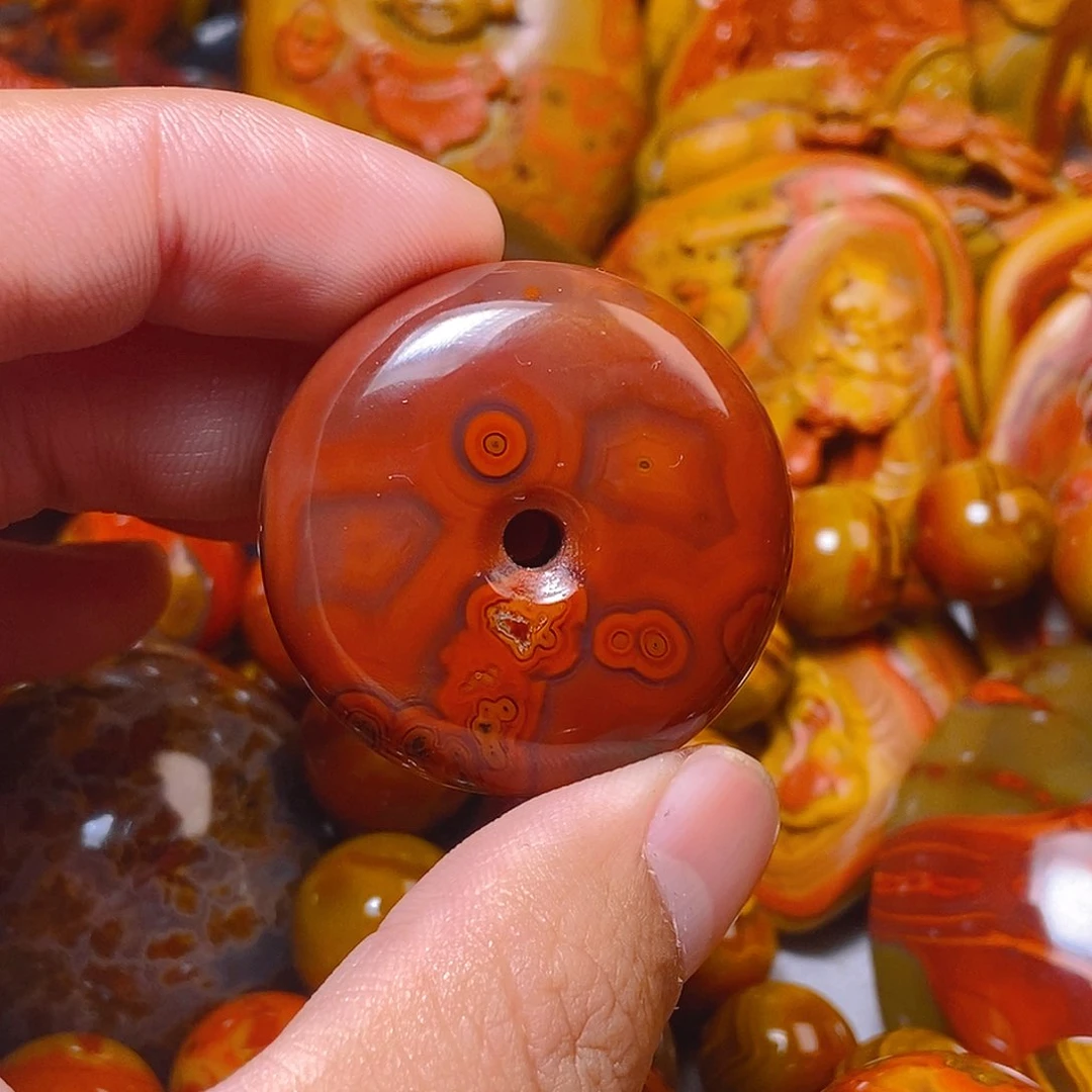 未镶嵌其他玛瑙/玉髓风***者