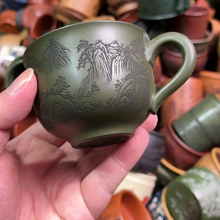 紫砂茶杯全手工紫砂主人杯