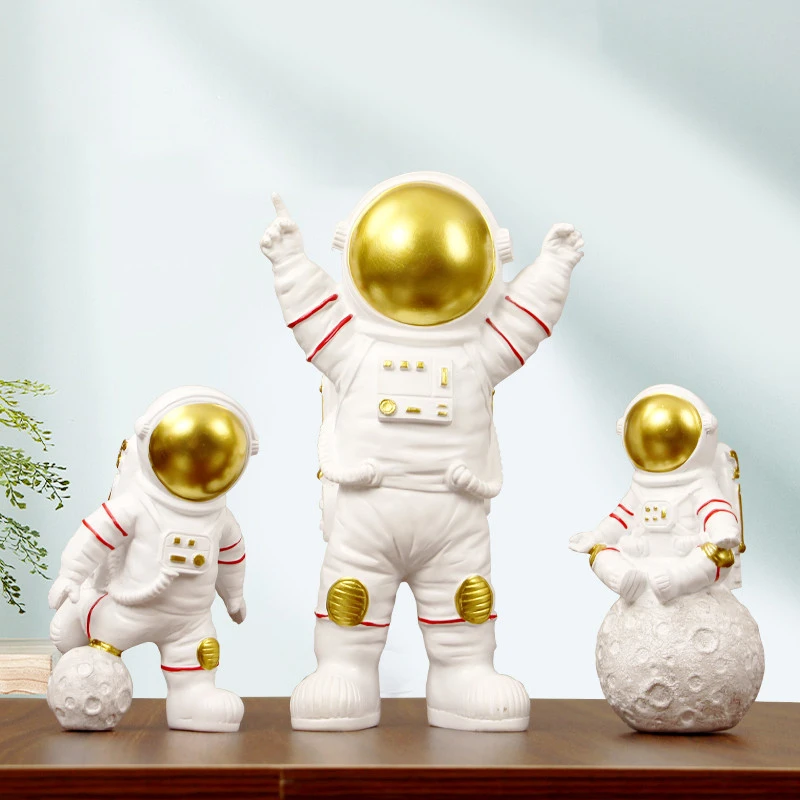 太空人宇航员儿童房卧室桌面航天员摆件家居客厅玄关酒柜子装饰品