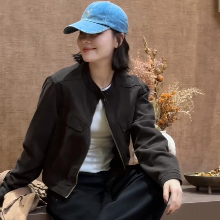 爆款设计感立领短款牛仔外套女装2025秋季流行超好看休闲夹克上衣