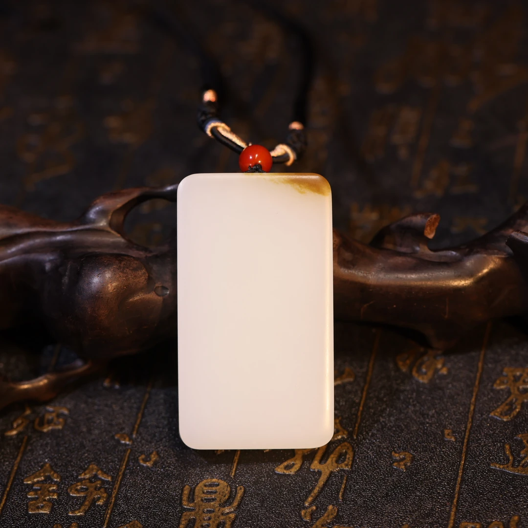 【新疆马爷珠宝】糖白无事牌 73g