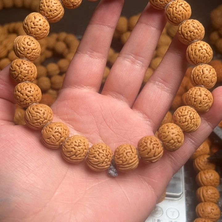 桃核手串H****?野生脑纹小金豆