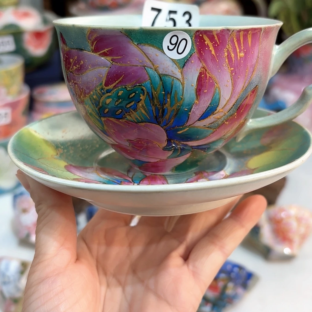米***装景德镇手绘高温釉下彩陶瓷茶具