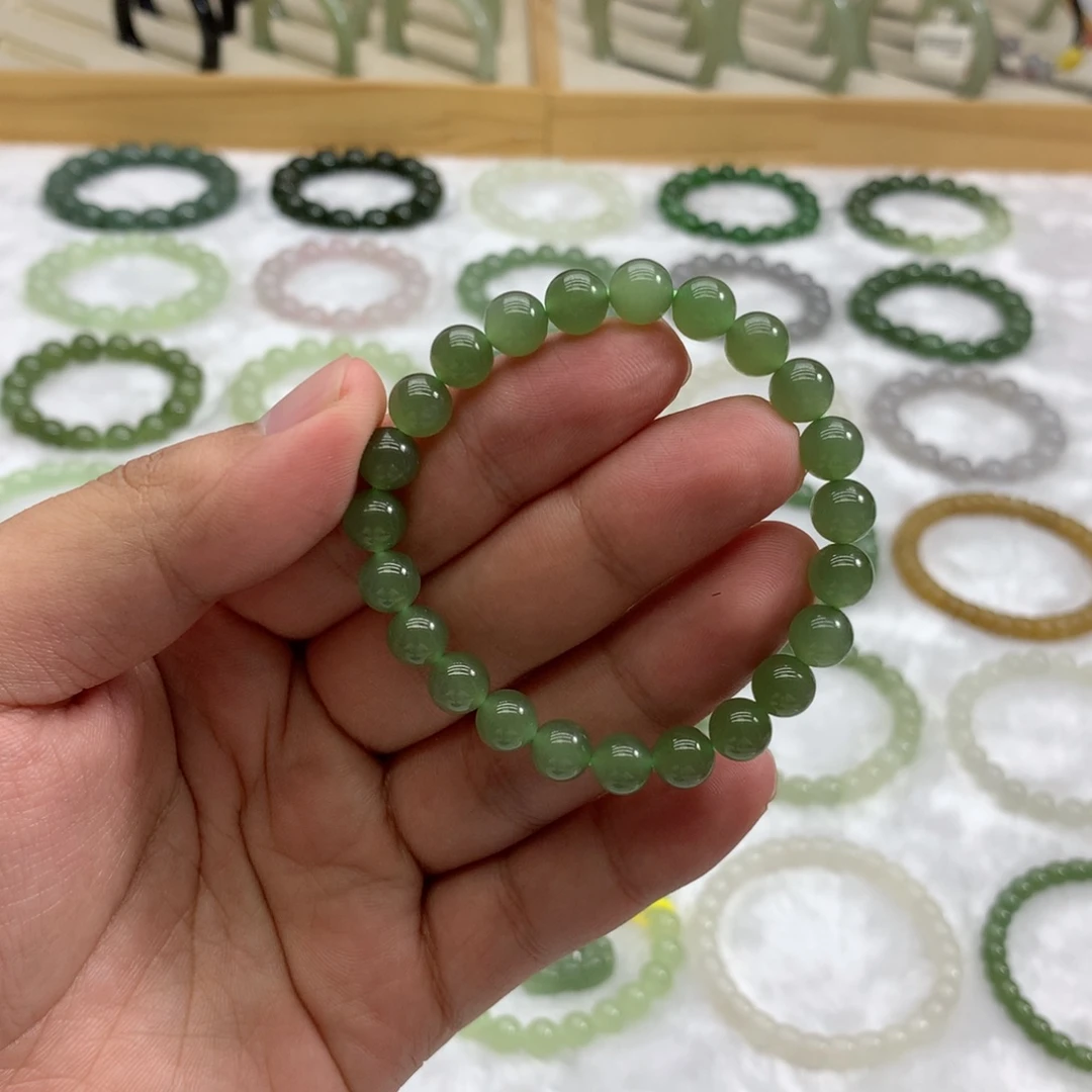未镶嵌手串和田玉（湖水绿8）