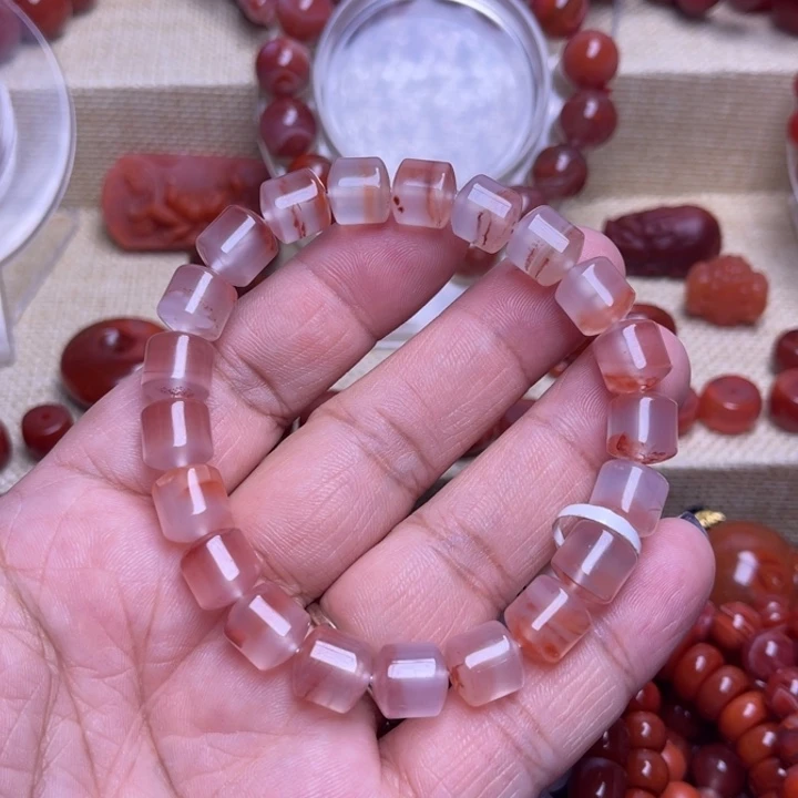 南红玛瑙未镶嵌手链红运当头9 M