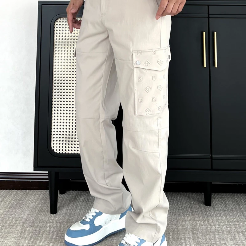 《国际行》DG迪嘎雅新款春夏工装弹力直筒微阔时尚休闲裤