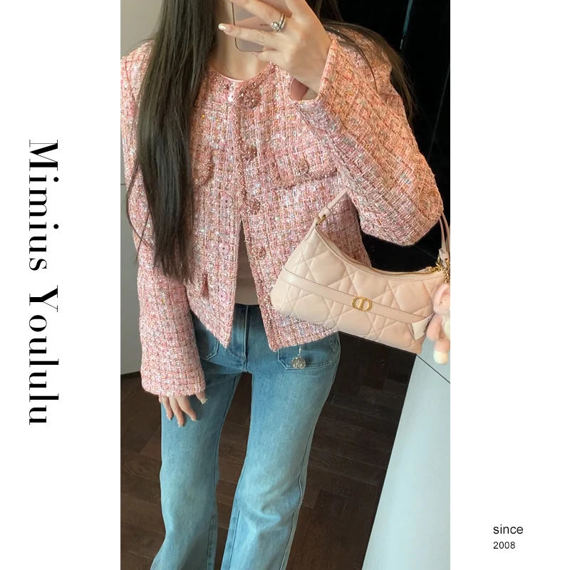 【mimius】&喵喵 25春夏精致粗花呢小香外套汉服()F12266