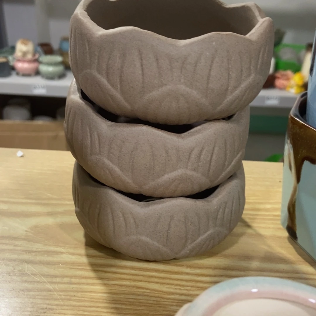 红陶高温陶瓷花盆