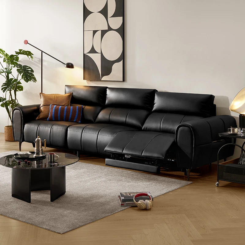 【劳拉】顾家家居现代简约钢琴键电动功能皮沙发6385【主】【专】YS