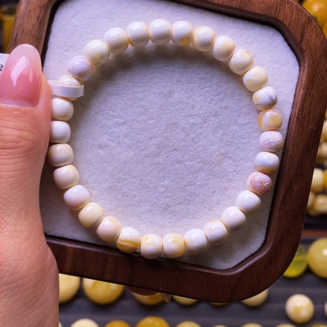 蜜蜡未镶嵌裸石手串