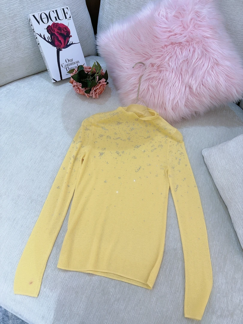 DC【百利甜酒】秋冬冬季新款加厚烫钻时尚洋气上衣