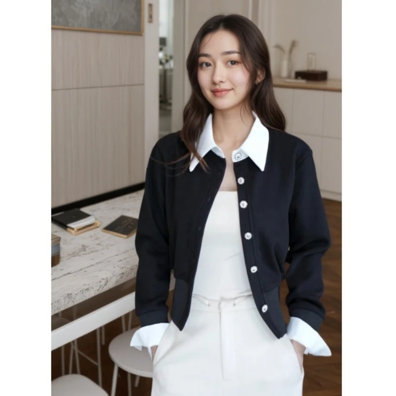 【书单】2025秋冬新款撞色双面磨毛收腰气质弹力衬衫LK2508157