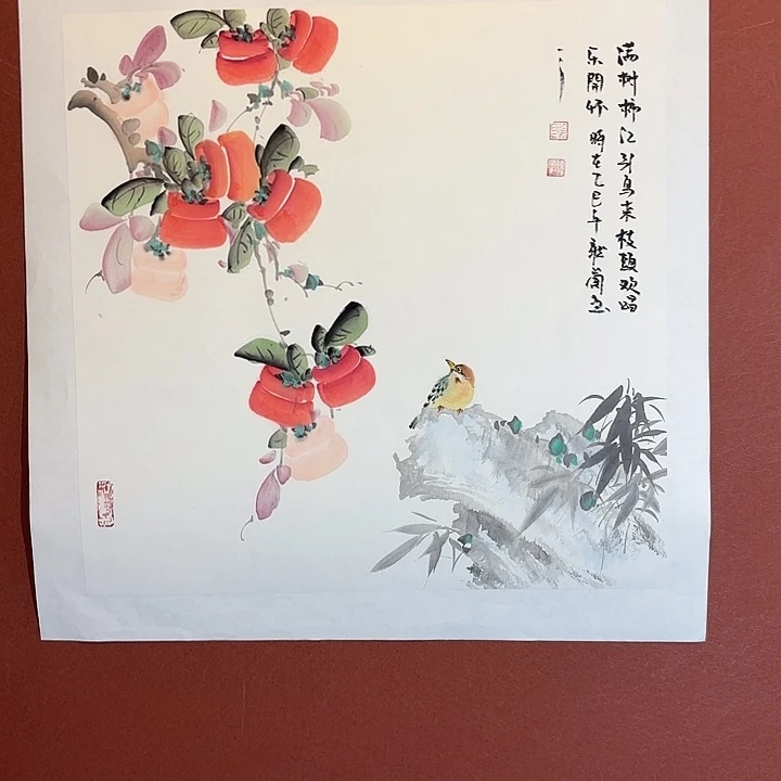 国画听兰老师花鸟
