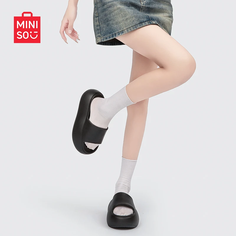 MINISO/名创优品女爆款增高厚底气质百搭时尚流行eva防滑凉拖鞋