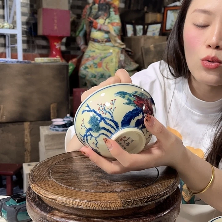 摆件////景德镇陶瓷瓷器。黄。