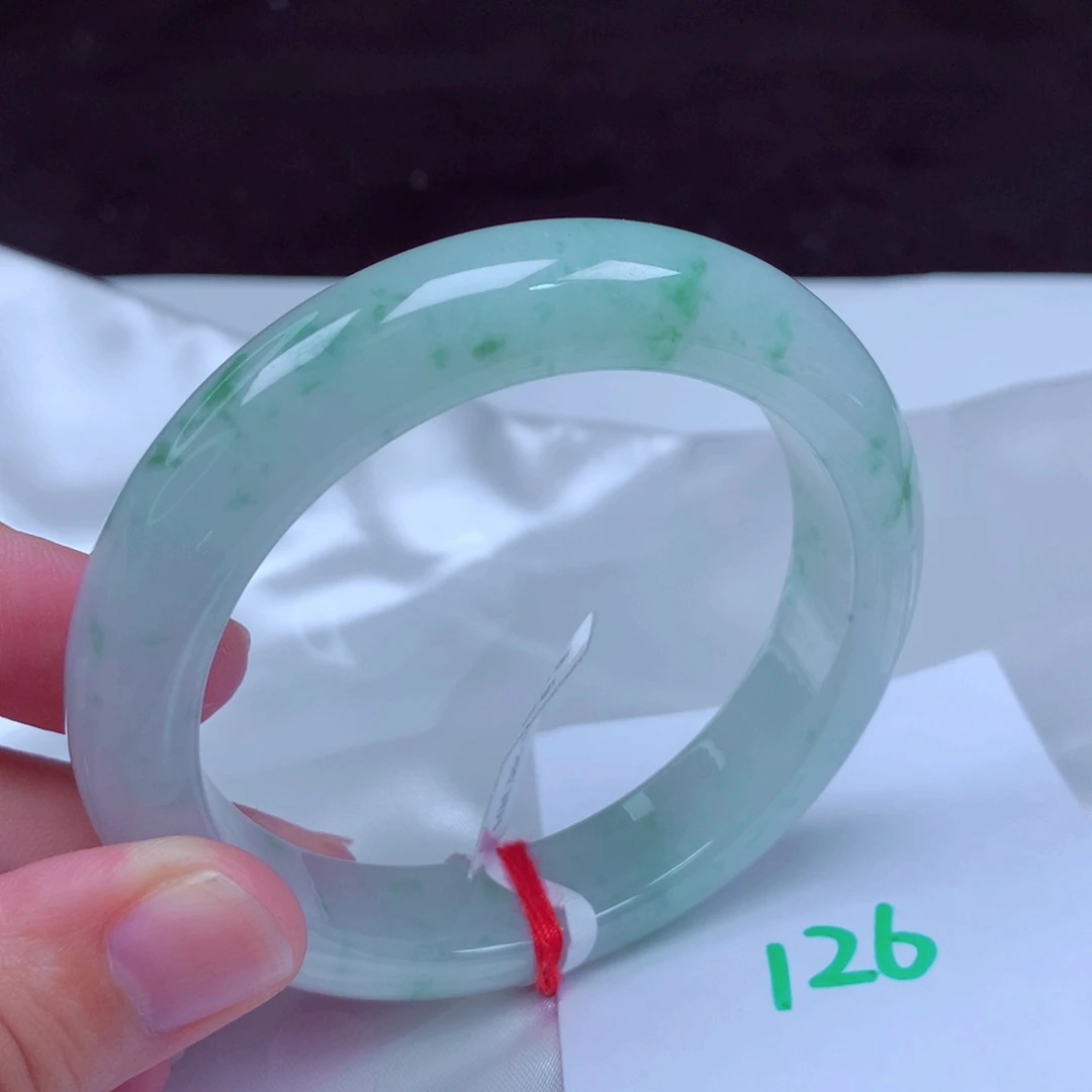 未镶嵌手镯翡翠缅甸天然A货翡翠手镯57.5