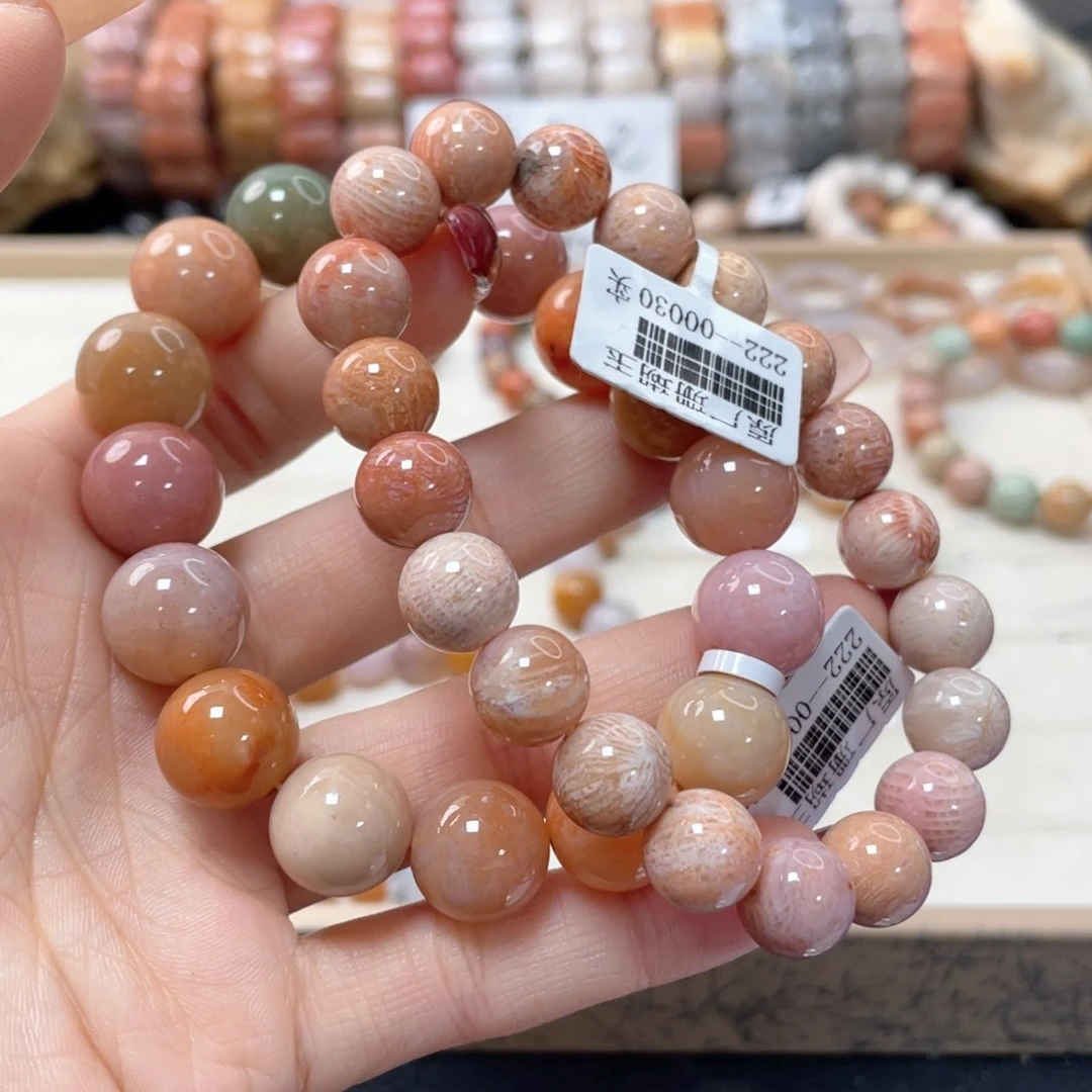 硅化珊瑚（珊瑚玉）手链未镶嵌人****行245