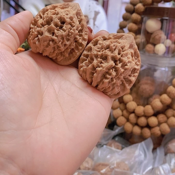 【闪购商品】文玩核桃把件43.5麒麟纹官帽