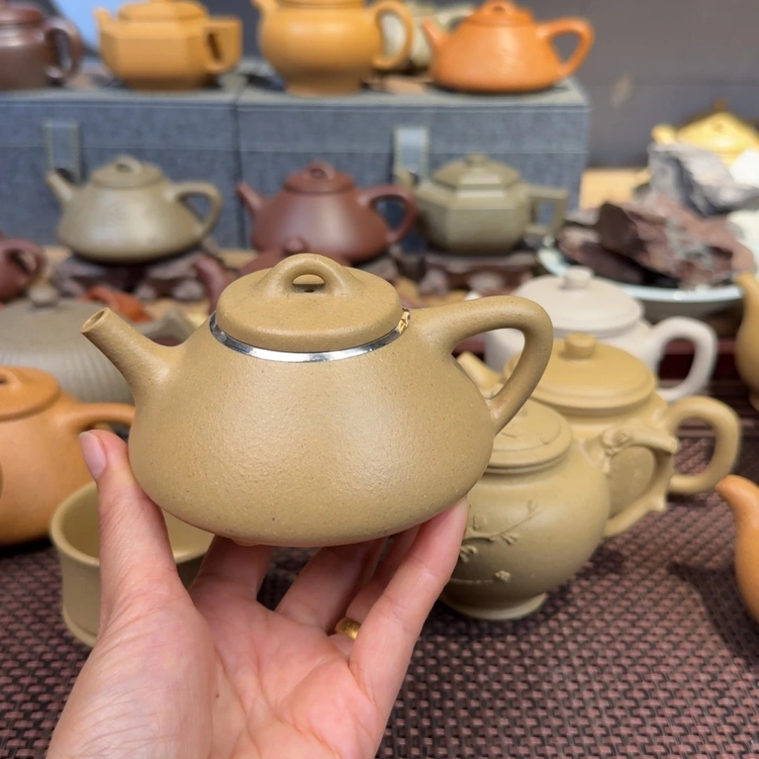 本山绿泥茶壶特价梨皮200毫升左右