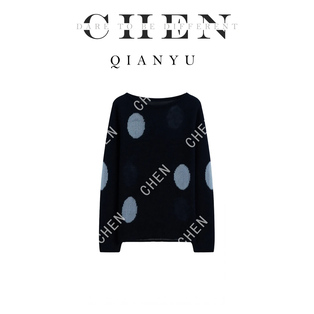 【陈陈私服】时尚设计感毛衣洋气显瘦长袖针织衫13001