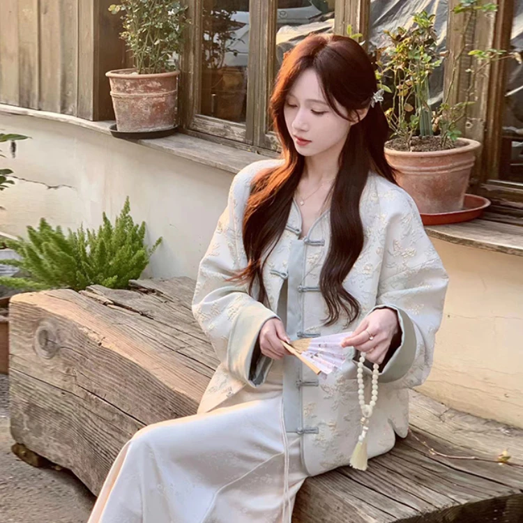 鱼er【橘虞初梦】设计师高定新中式国风浮雕高级感气质奢华外套女