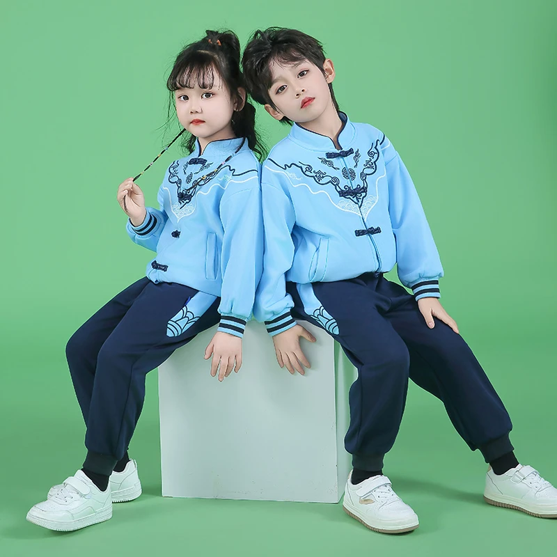 小学生学院风校服套装春秋款男童女童运动服班服幼儿园园服