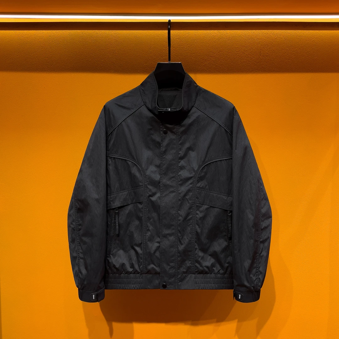 2025秋季时尚男士立领夹克外套新款立领帅气工装青年时尚潮流简约
