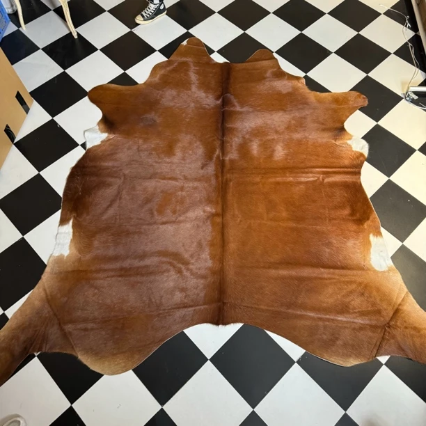 【本尼家】F104 260x240cm专拍牛皮地毯家用轻奢手工