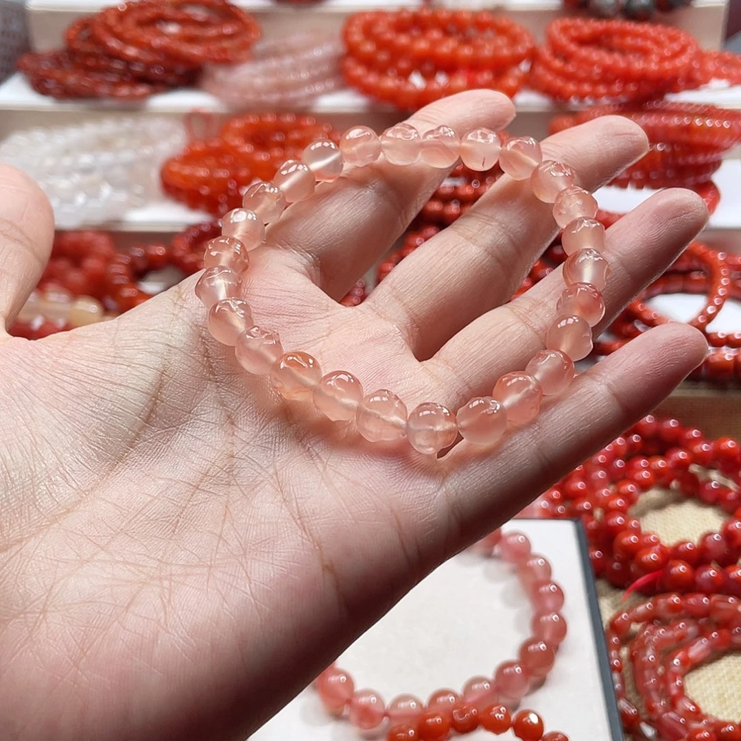 南红玛瑙未镶嵌手链