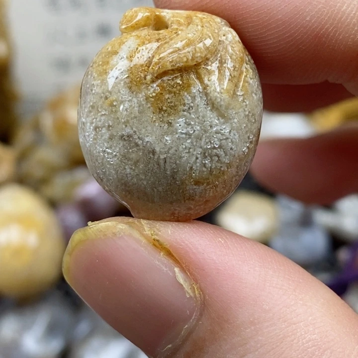 颈饰未镶嵌硅化珊瑚（珊瑚玉）有瑕 小